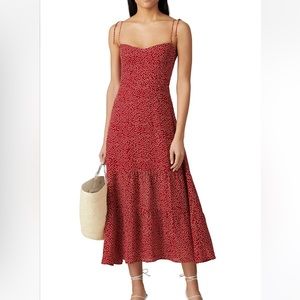 Reformation Dakota Emmie Dress in red - Size 6